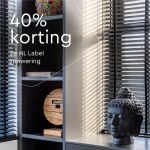 Wintervoordeel! 40% korting op elke 2e NL Label zonwering